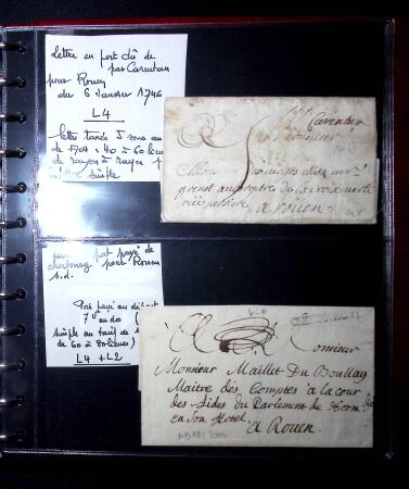 1729-1832 37 lettres de la Manche toutes avec de très