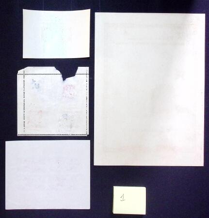 1947-1949 Petit feuillet contenant un ensemble de blocs