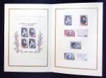 1947-1949 Petit feuillet contenant un ensemble de blocs