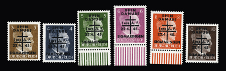 SIGMARINGEN N° 2 à 7, neuf sans charnière, TTB.
