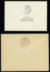 Lot de 10 lettres "Taxe Perçue", 5 lettres sans timbres,