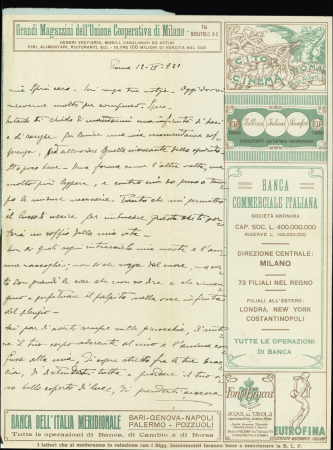 1921 BLP n°80 postal stationery "Le caramelle de Giusti", etc