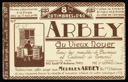 N°194-C 6 40c. Semeuse, couverture Arbey au vieux