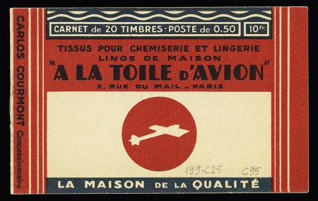 N°199-C 25 50c. Semeuse lignée, couverture A la