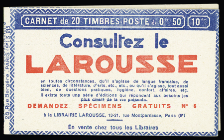 N°272-C 12  Type Fachi TII, couverture Larousse,