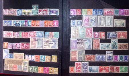 1852-1982 Collection d'oblitérés et stock en 3 classeurs,