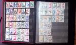 1852-1982 Collection d'oblitérés et stock en 3 classeurs,