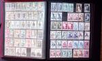 1852-1982 Collection d'oblitérés et stock en 3 classeurs,