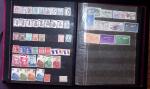 1852-1982 Collection d'oblitérés et stock en 3 classeurs,