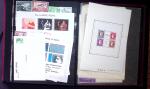 1852-1982 Collection d'oblitérés et stock en 3 classeurs,
