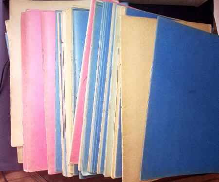Old-time collection on pages, noted Thailand