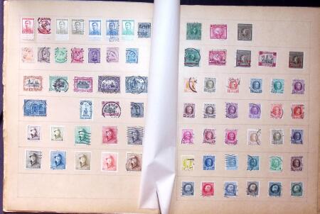 Old-time collection on pages, noted Thailand