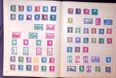Old-time collection on pages, noted Thailand
