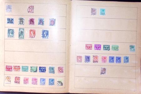 Old-time collection on pages, noted Thailand