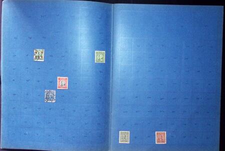 Old-time collection on pages, noted Thailand