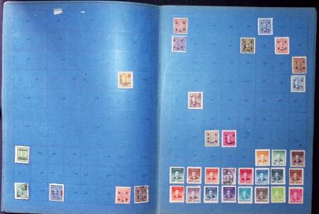 Old-time collection on pages, noted Thailand