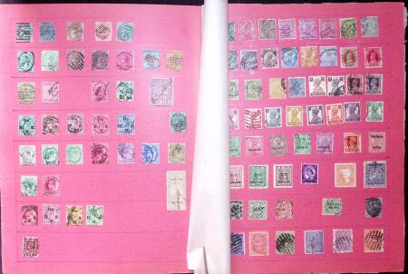 Old-time collection on pages, noted Thailand