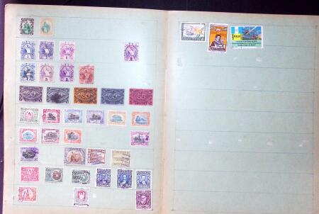 Old-time collection on pages, noted Thailand
