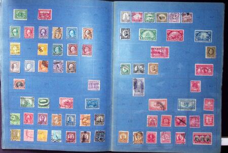 Old-time collection on pages, noted Thailand