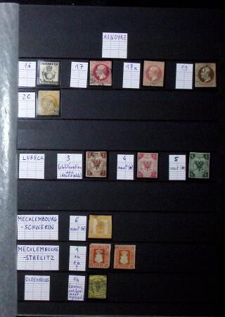 1850-75, Small collection of German States on stockpages,