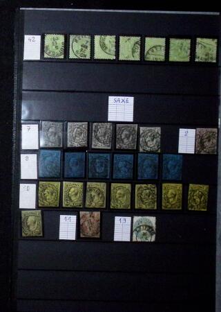 1850-75, Small collection of German States on stockpages,