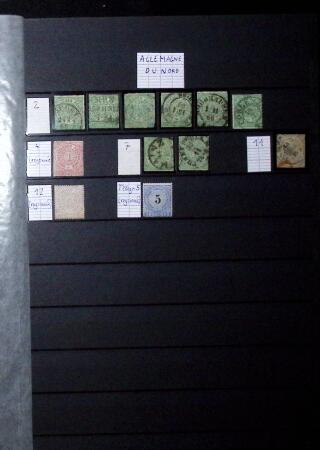 1850-75, Small collection of German States on stockpages,
