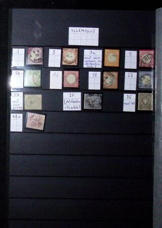 1850-75, Small collection of German States on stockpages,