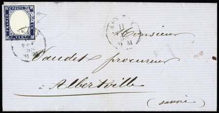 ANNECY càd sarde 11.02.1858 sur n° 12 avec variété