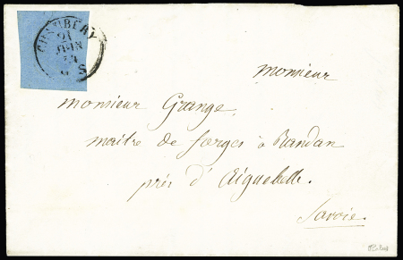 CHAMBERY càd sarde sur n° 5 sur lettre du 21.06.1854