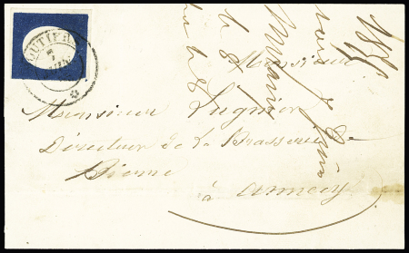 MOUTIERS càd sarde 07.06.1856 sur n° 8 (ld) sur lettre