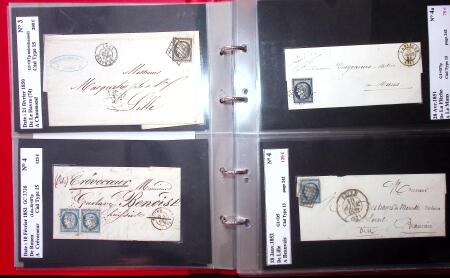 1849-1900 Près de 350 lettres classiques à la pièce,