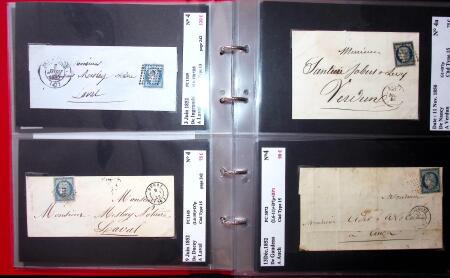 1849-1900 Près de 350 lettres classiques à la pièce,