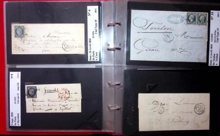 1849-1900 Près de 350 lettres classiques à la pièce,