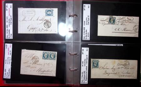 1849-1900 Près de 350 lettres classiques à la pièce,