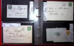 1849-1900 Près de 350 lettres classiques à la pièce,