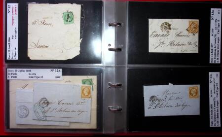 1849-1900 Près de 350 lettres classiques à la pièce,