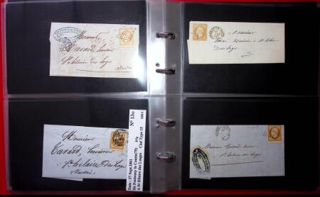 1849-1900 Près de 350 lettres classiques à la pièce,