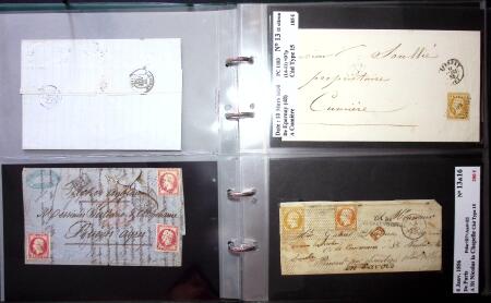 1849-1900 Près de 350 lettres classiques à la pièce,