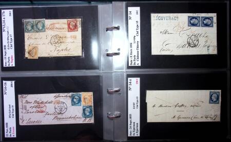 1849-1900 Près de 350 lettres classiques à la pièce,