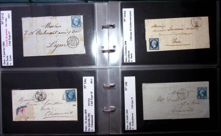 1849-1900 Près de 350 lettres classiques à la pièce,