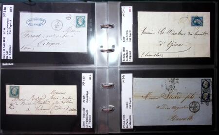 1849-1900 Près de 350 lettres classiques à la pièce,