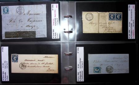 1849-1900 Près de 350 lettres classiques à la pièce,