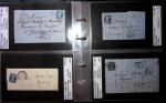 1849-1900 Près de 350 lettres classiques à la pièce,