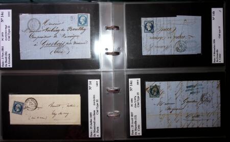 1849-1900 Près de 350 lettres classiques à la pièce,