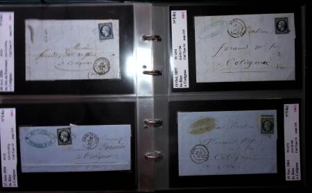 1849-1900 Près de 350 lettres classiques à la pièce,