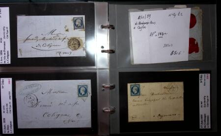 1849-1900 Près de 350 lettres classiques à la pièce,