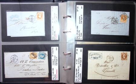 1849-1900 Près de 350 lettres classiques à la pièce,