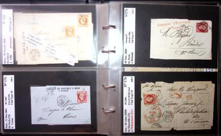 1849-1900 Près de 350 lettres classiques à la pièce,