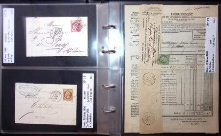 1849-1900 Près de 350 lettres classiques à la pièce,