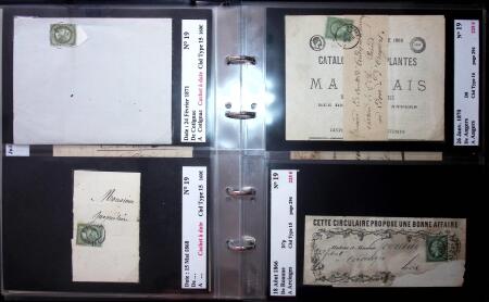 1849-1900 Près de 350 lettres classiques à la pièce,